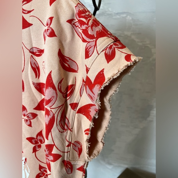 NWT Stella McCartney Adidas Sleeveless Sweatshirt Floral Print M fits like XL - Picture 7 of 8